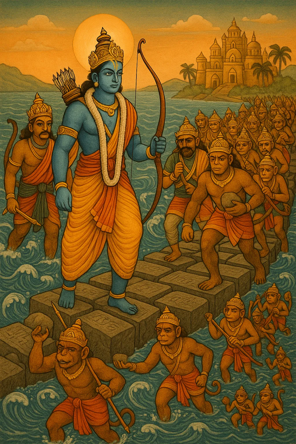 Part 31 The Bridge of Stones Ramas Army Marches to Lanka